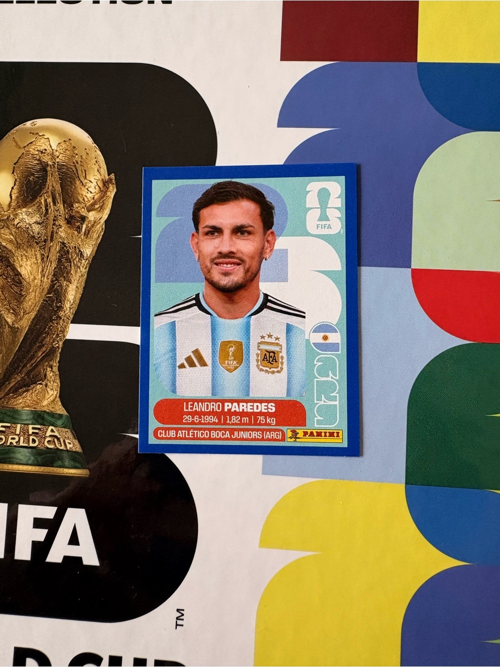 Panini FIFA World Cup 2026 Sticker Leandro Paredes ARG 12 Blue Parallel